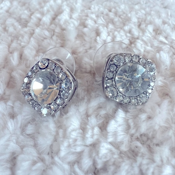 Oversized earrings faux diamonds - Picture 3 of 3